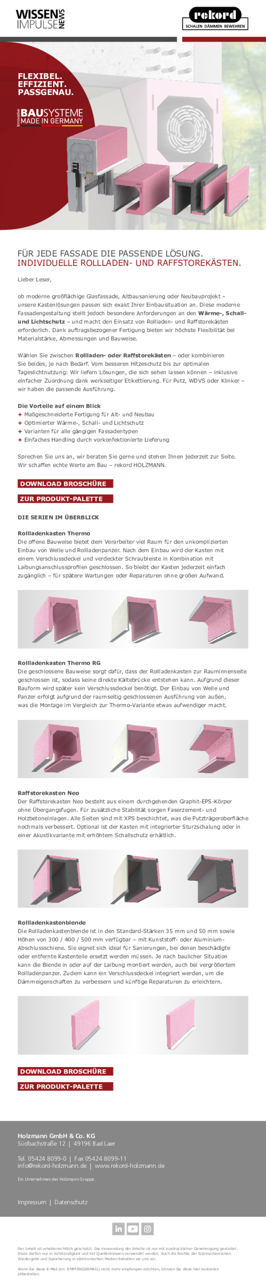 8. Newsletter | ROLLLADEN- & RAFFSTOREKÄSTEN