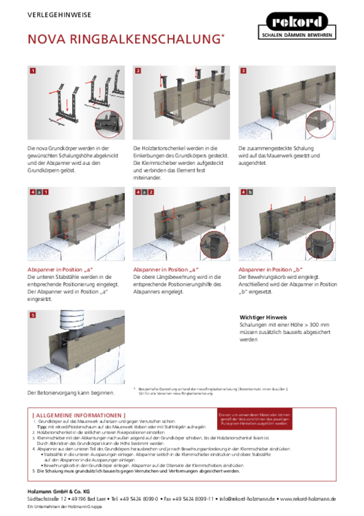 Nova Ringbalkenschalung