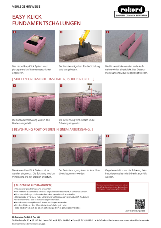 Easy Klick Fundamentschalung