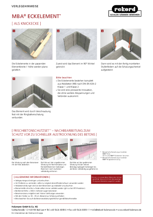 MBA® Eckelement