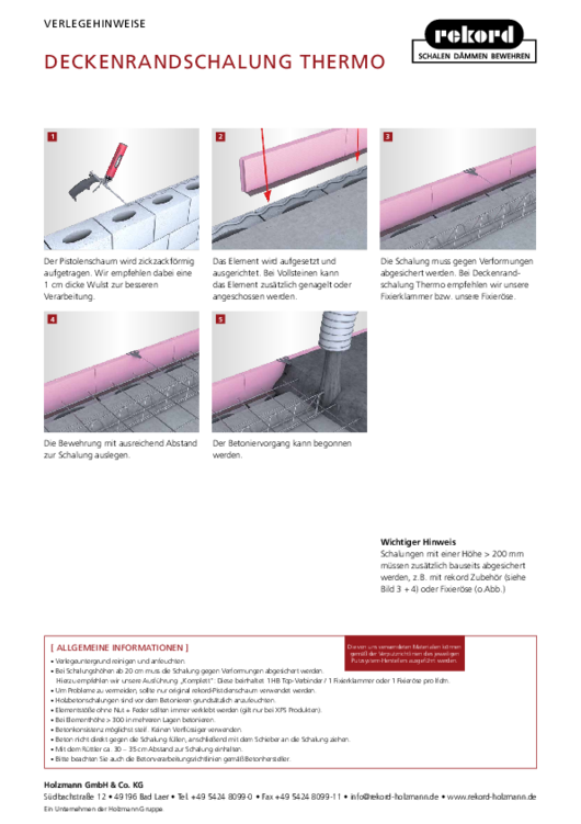 Deckenrandschalung Thermo Deckenrandschalung Thermo